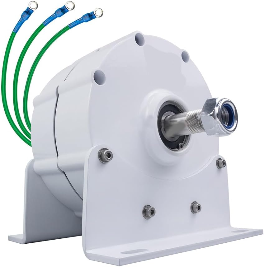 10000W Low Speed 12V-220V Gearless Permanent Magnet Generator AC Alternators Energy Generator Use for Wind Turbine Water Turbine(With Base),220V