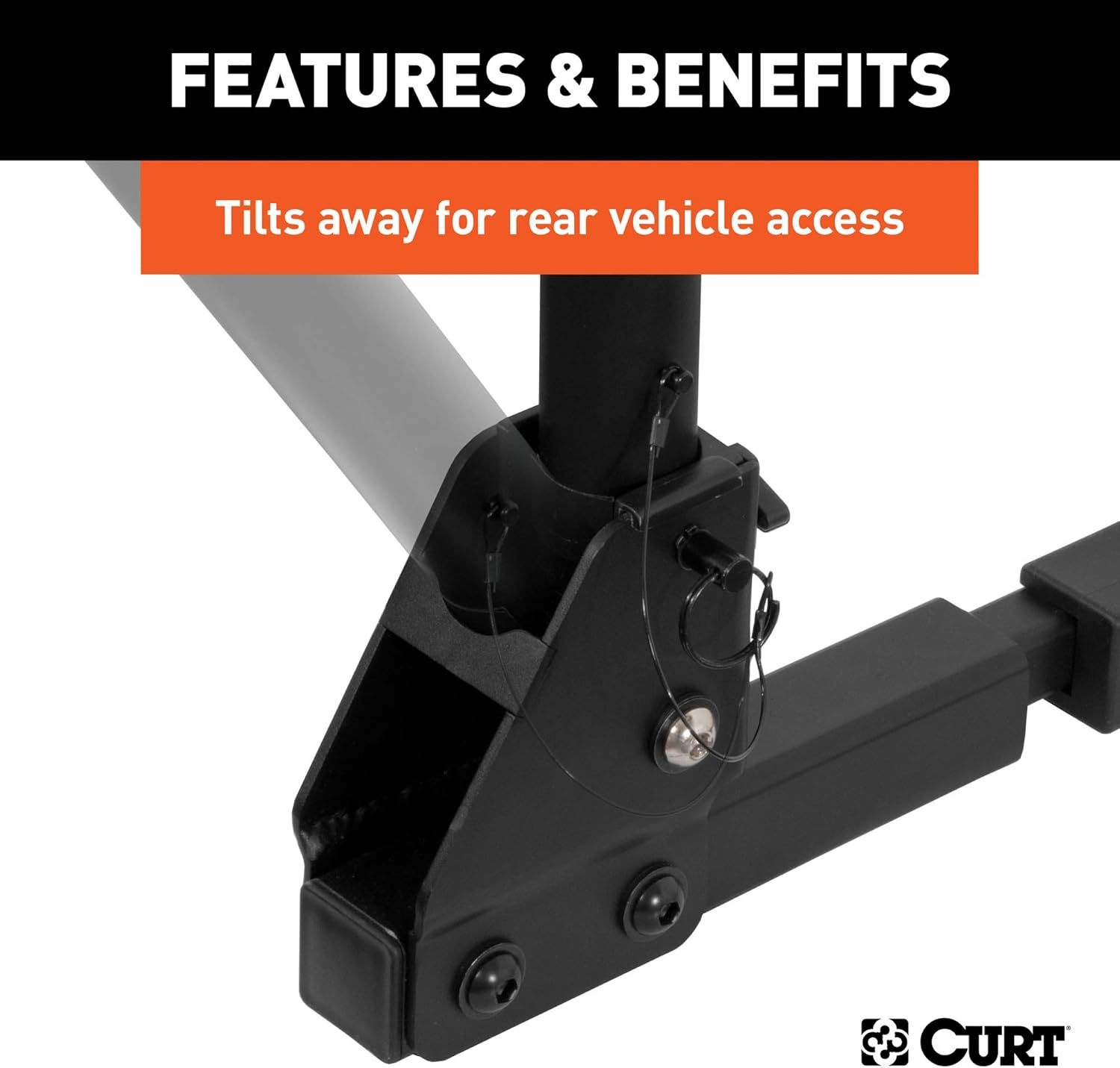 CURT 18029 Trailer Hitch Bike Rack Mount, Fits 1-1/4, 2-Inch Receiver, 2 Bicycles, CARBIDE BLACK POWDER COAT