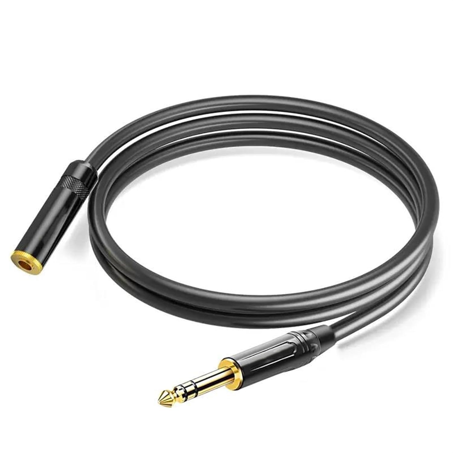 Guitar Audio Cable Stereo Extension Cable 1/4 Inch Male to 3.5mm Female Headphone Adapter for Amplifier Guitar Keyboard Piano(TRS,10m)