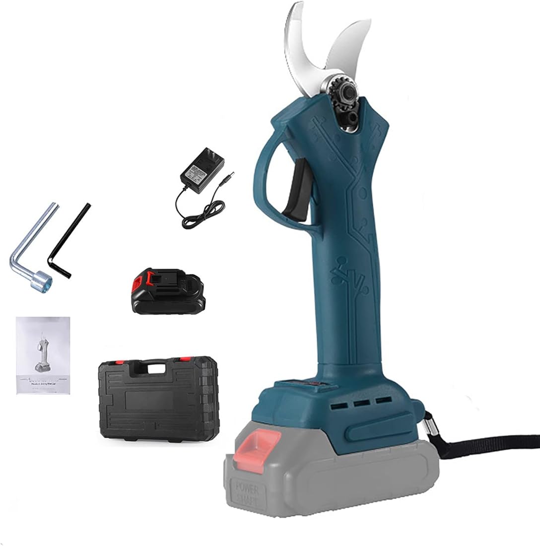 Pruning Shears Battery Powered, Electric Pruner Scissors Nibblers Branch Shears Cordless with Brushless Motor Rechargeable Lithium, 30mm [1.18inch] Cutting diammeter