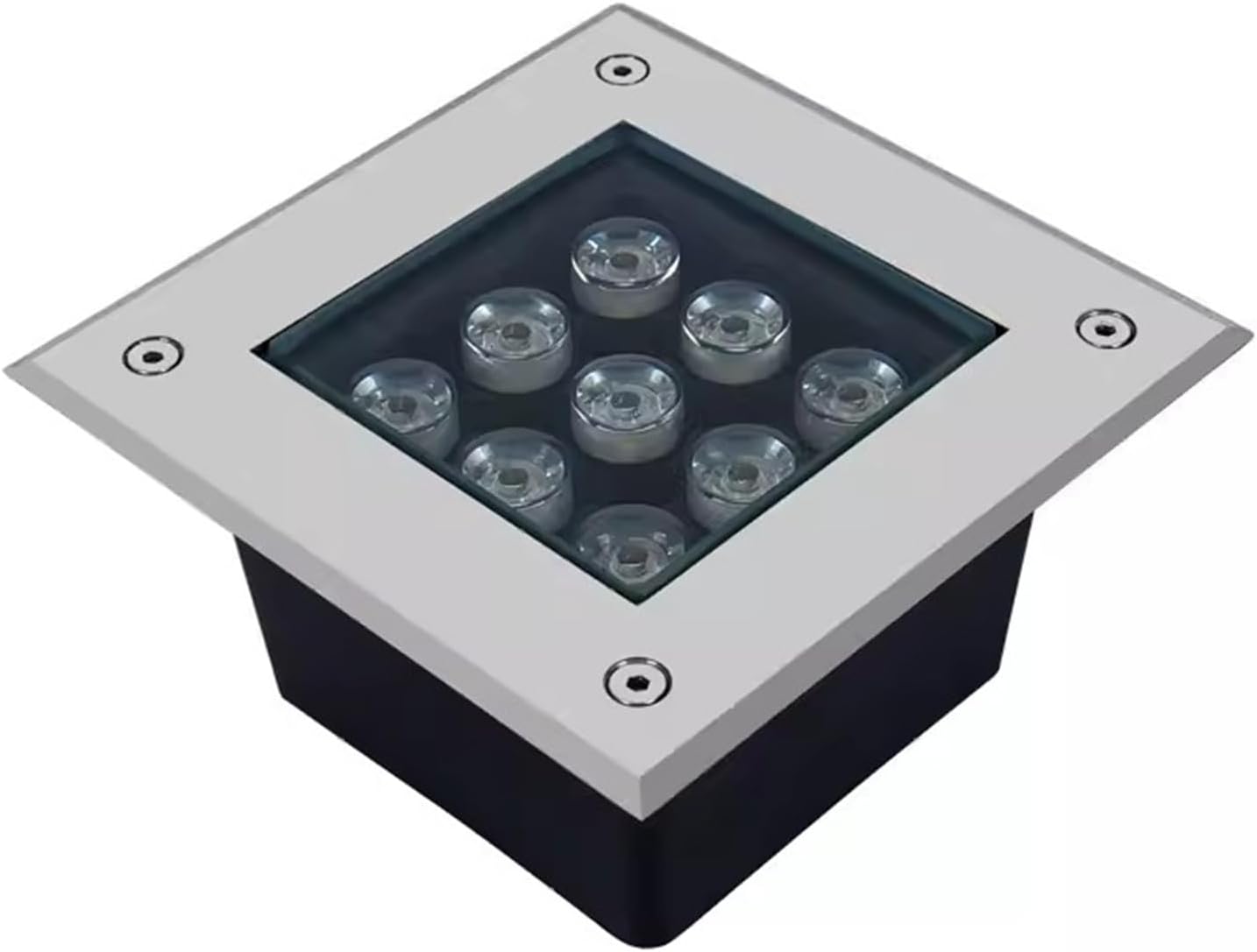 LED Buried Light Square Recessed Ground Light IP66 Waterproof Garden Underground Light AC85-265V for Patio, Step, Driveway Landscape Lamp(Blue,36W)