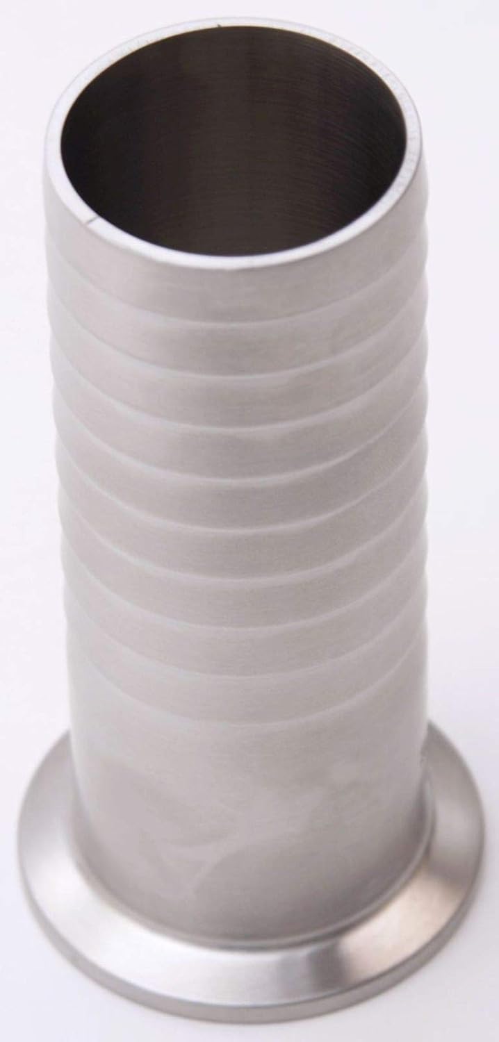 Rubber Hose Barb Adapter | Tri Clamp 1.5 inch x 1.5 in. x 4 in. Long - Stainless Steel SS304 - Glacier Tanks - (2 Pack)