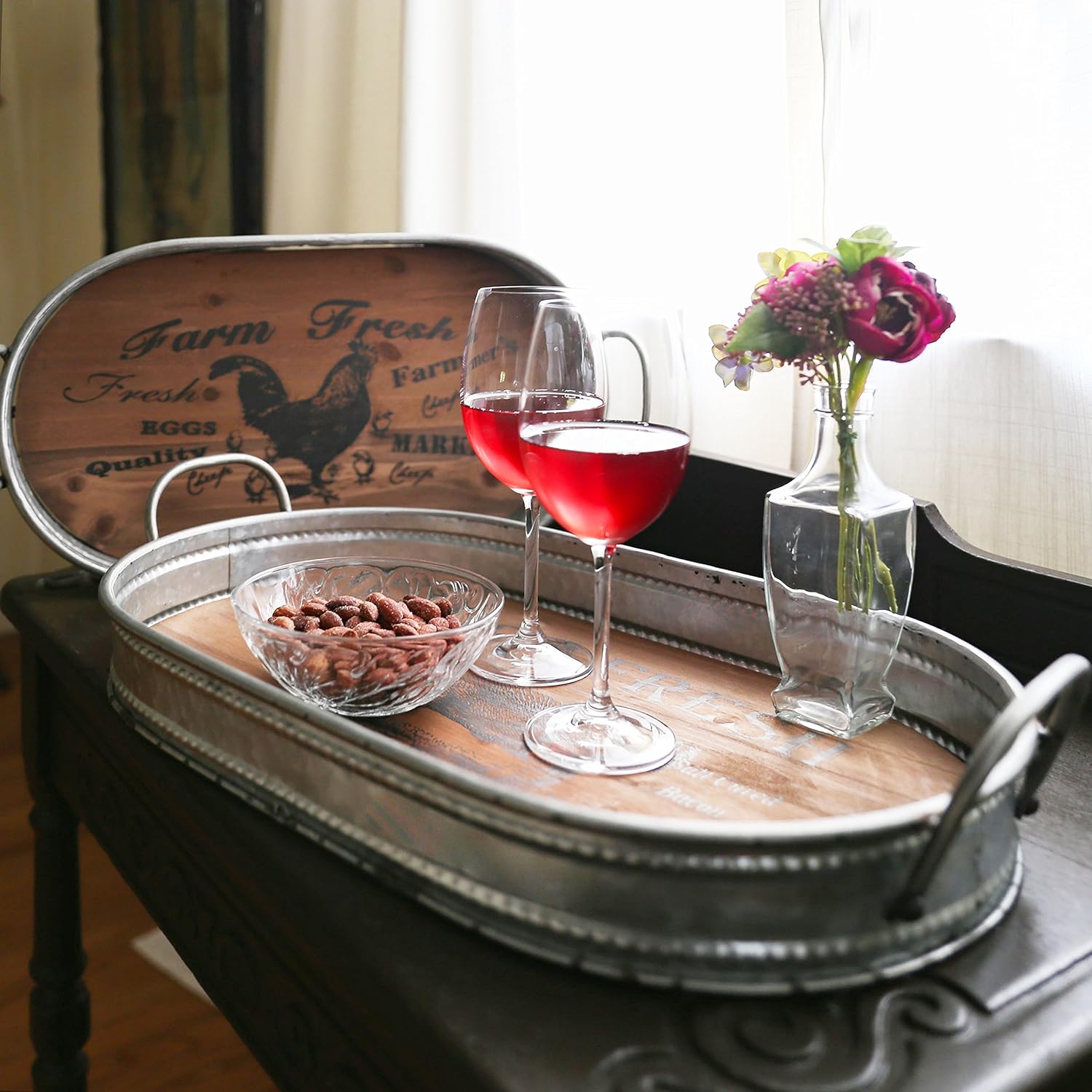 Urban Trends (URBCJ) 57100 Tray Painting, Silver