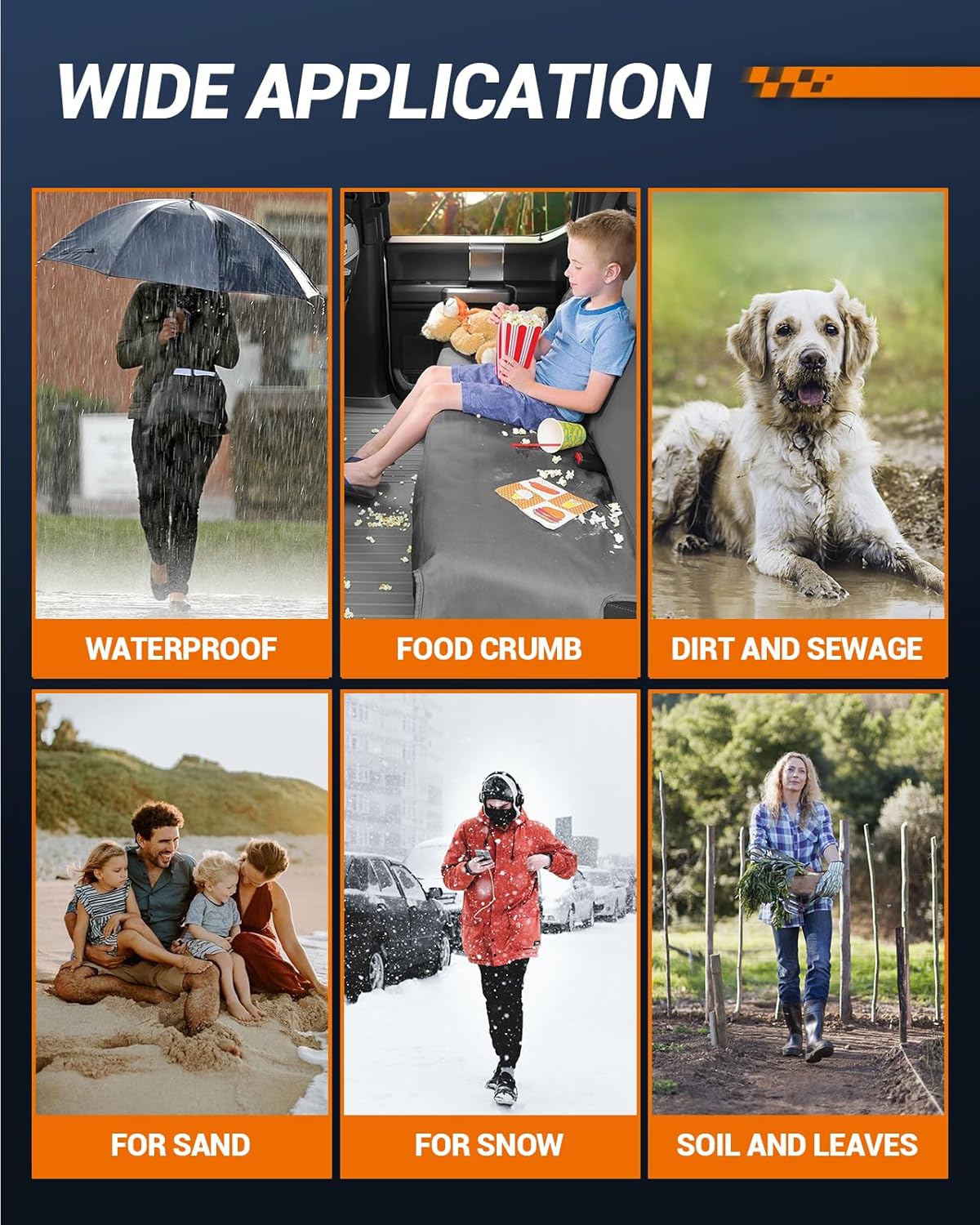 SEALIGHT All Weather Floor Mats for 2019-2026 Chevy Silverado GMC Sierra 1500 Accessories / 2020-2026 Sierra 2500 HD/3500 HD Crew Cab, Non-Slip TPE, Odorless, Easy to Clean, Waterproof, Custom Fit