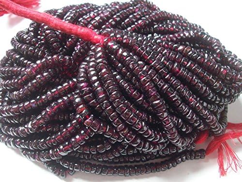 5 mm natural genuine red garnet roundel plain tyre beads gemstone 14