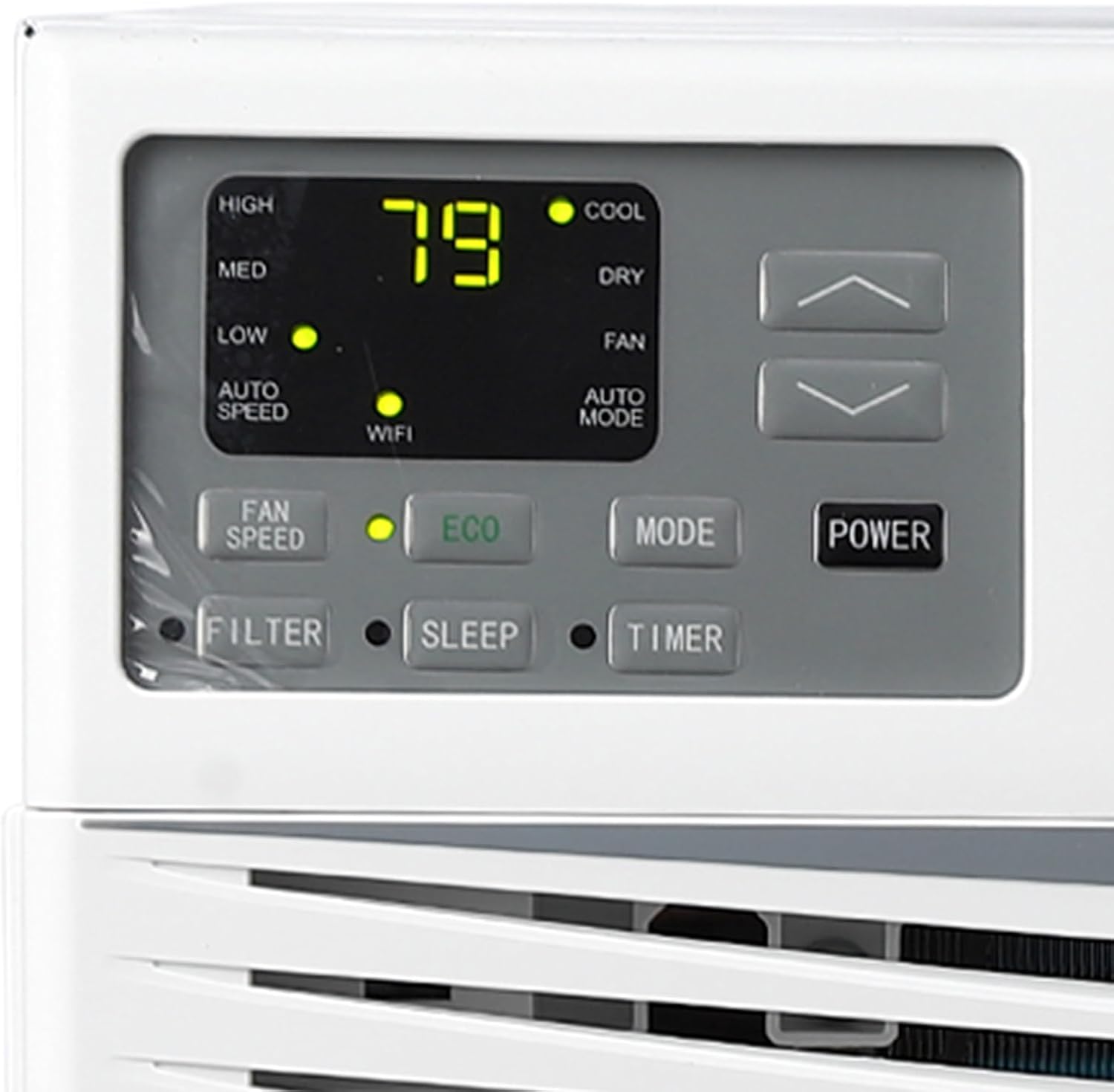 8000 BTU Smart Window Air Conditioner with Wi-Fi, Cools Up to 350 Sq. Ft., Remote Control, Quiet Operation, Eco Mode, 3 Fan Speeds, White,New R32