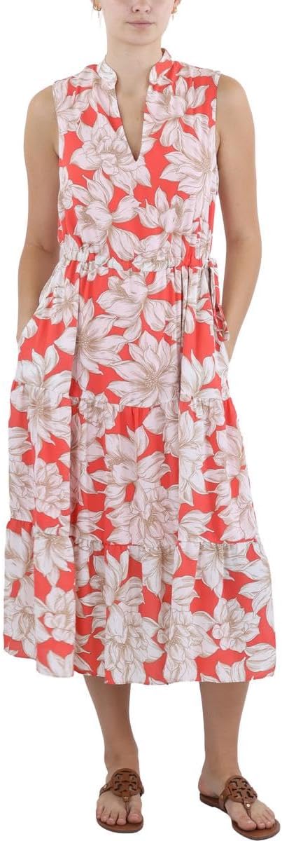 Anne Klein Women's Sleeveless Tiered Midi Dress