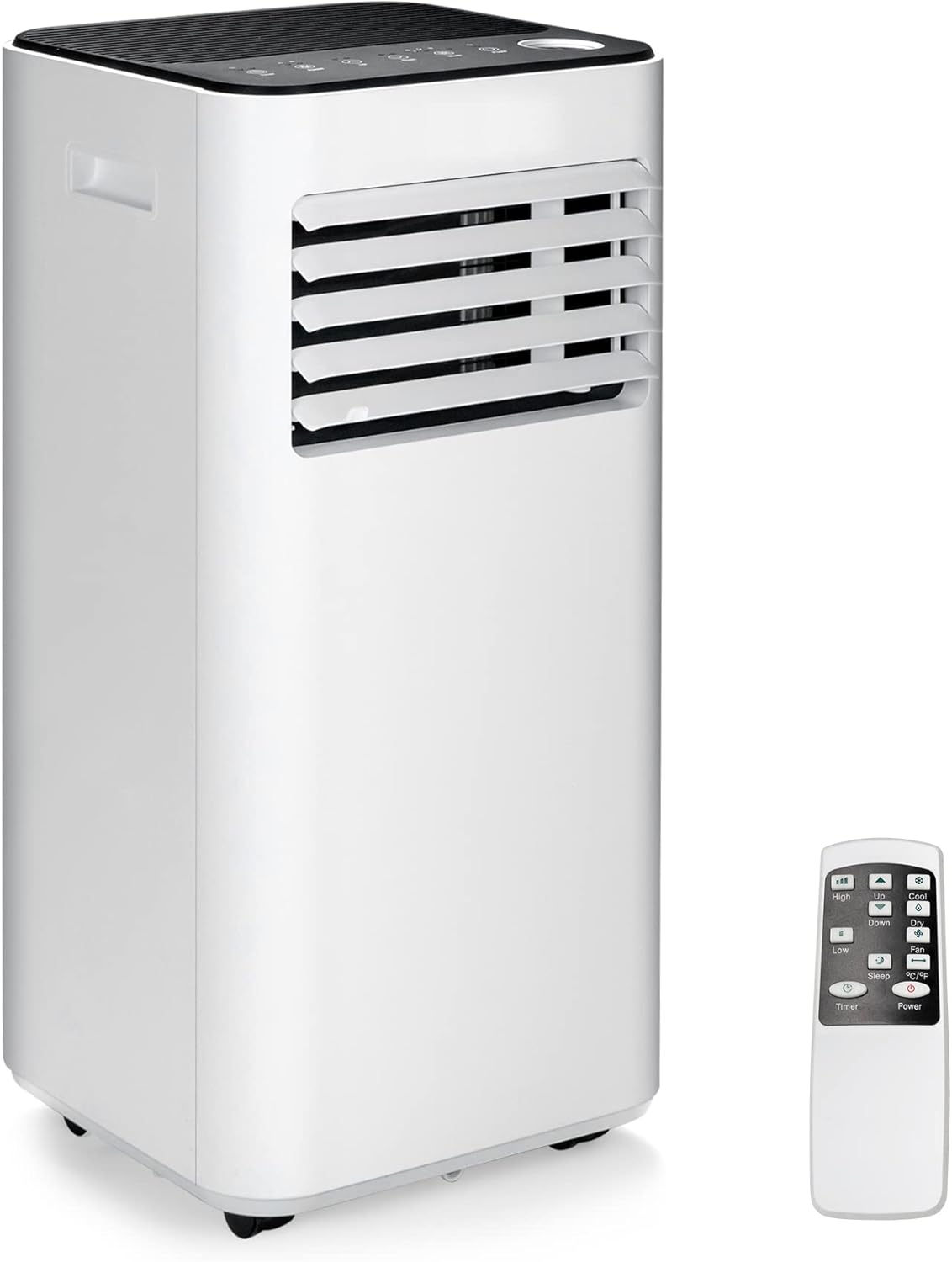 KOTEK Portable Air Conditioner for Room up to 250 Sq. Ft, 8000 BTU 3-in-1 AC Unit for Bedroom with Dehumidifier/Fan/Cool/Sleep Mode, Remote Control/Window Kit, Portable AC for Office (White-8000BTU)