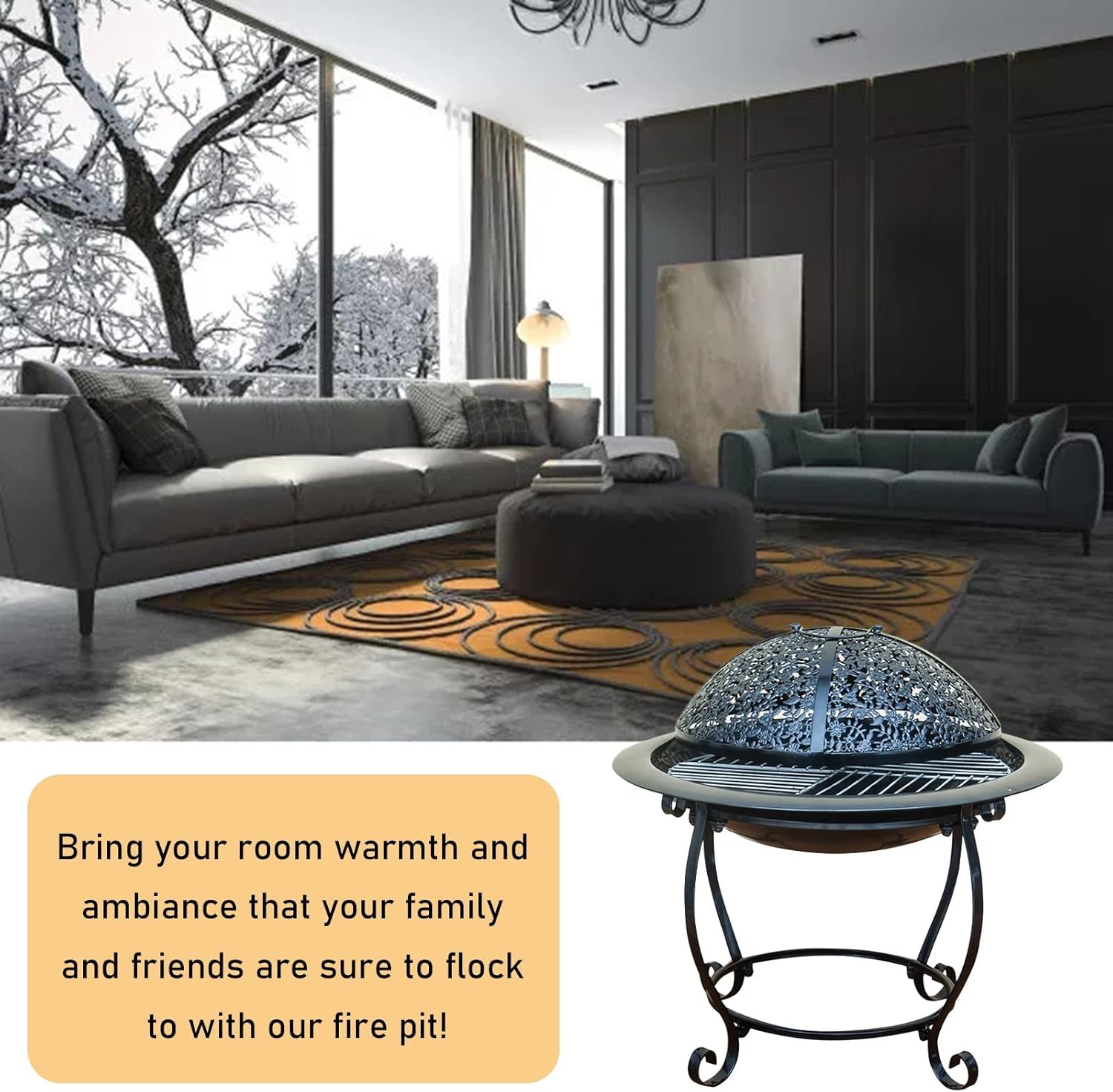 LXLZYXSF Patio Graden Fire Pit, 12cm / 4.7