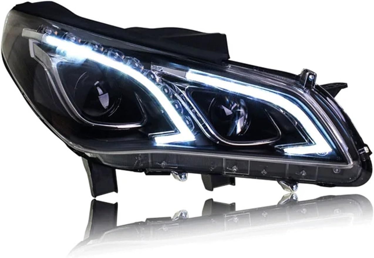 Headlights Compatible For Hyundai Sonata 9 2015 2016 2017 LED Headlight DRL Head Lamp Angel Eye Bi-Xenon Lens Front Light Accessories
