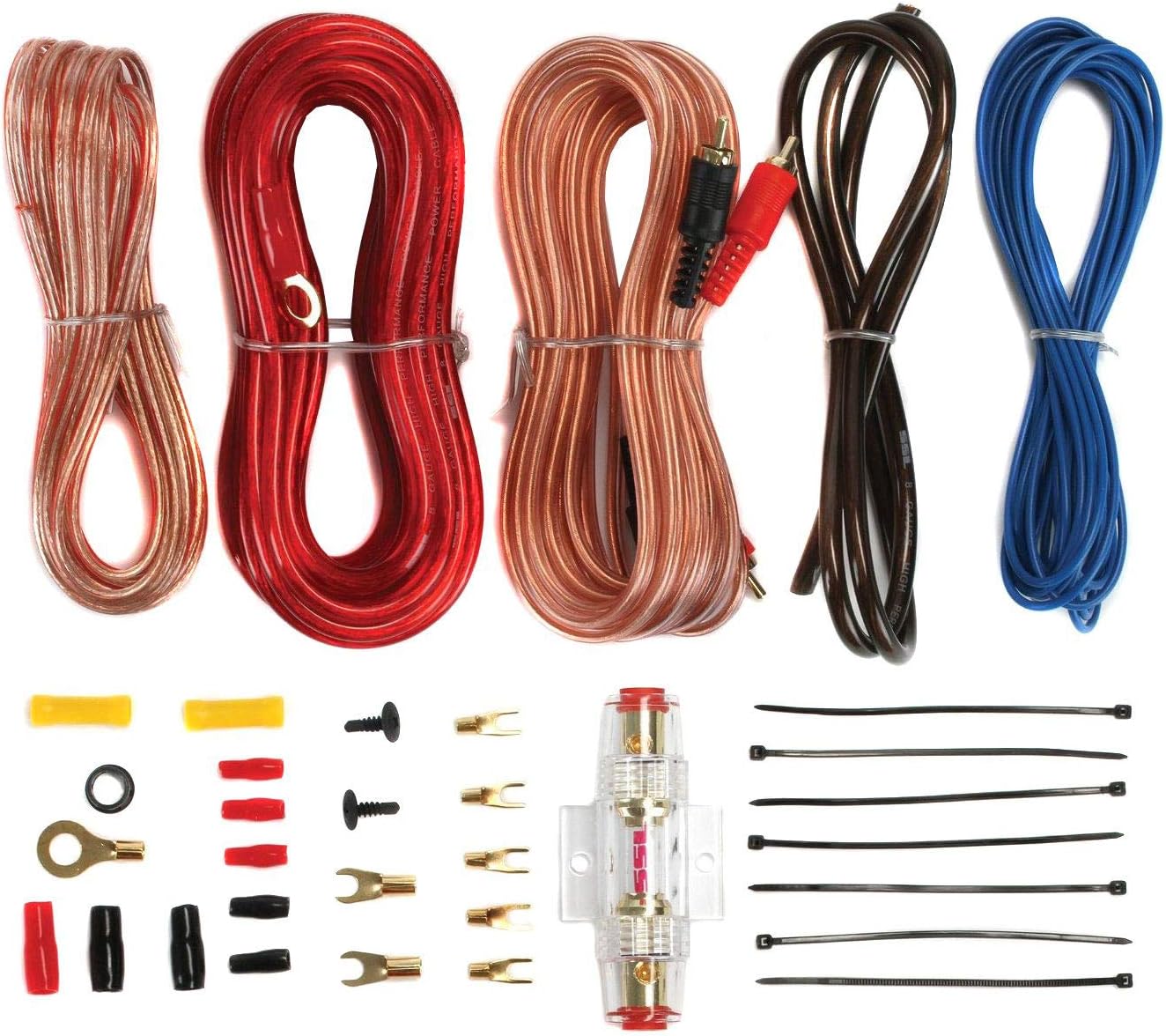 Crunch 4 Channel 1000W A/B Class Stereo Amplifier (2 Pack) & Wiring Kit