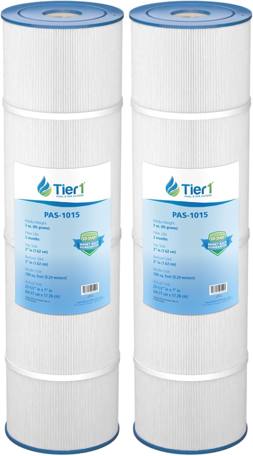 Tier1 Replacement for Hayward C4000 Pool Filter Cartridge – 2 Pack | Compatible with Unicel C-7487, Pleatco PA100N, Filbur FC-1270 | 25-1/2