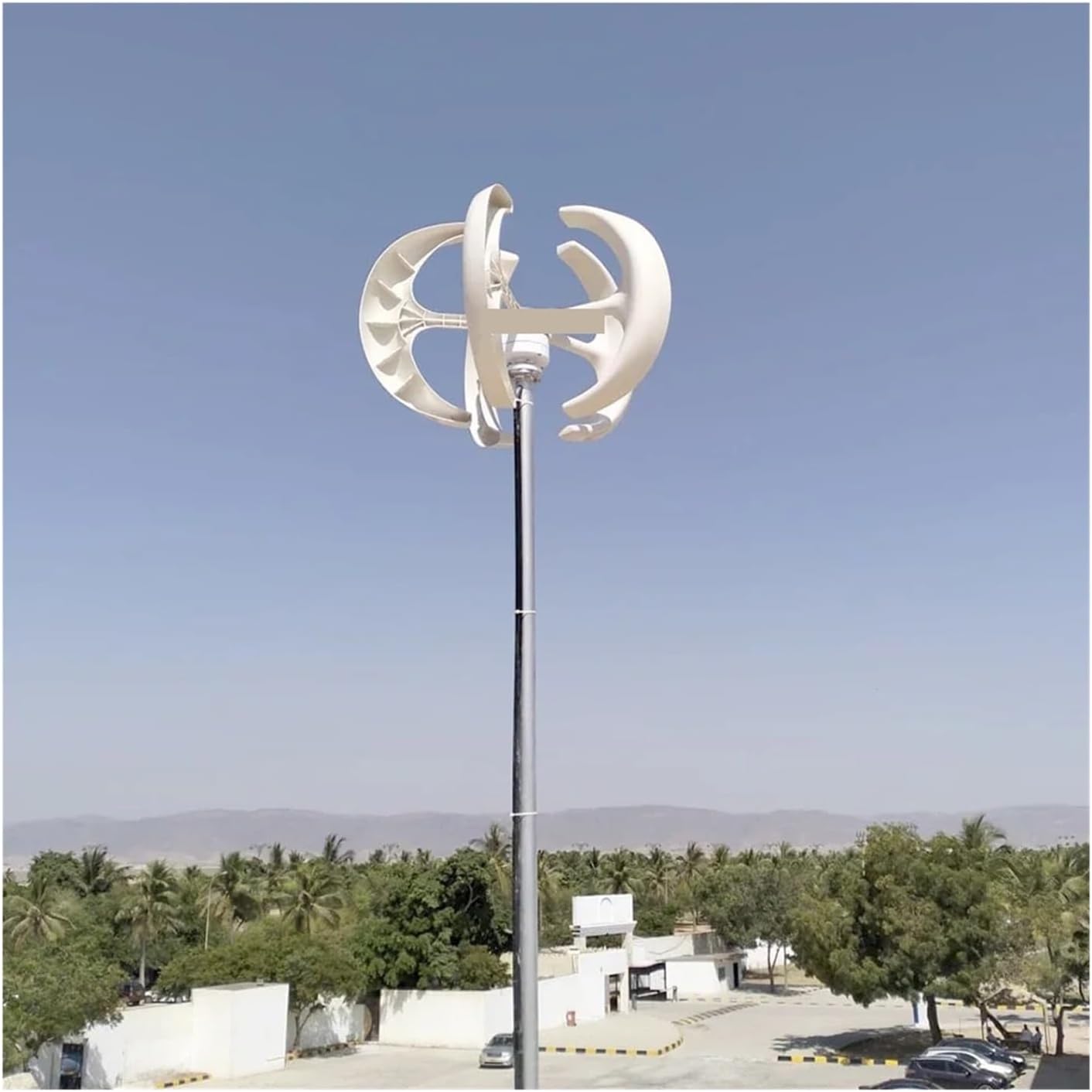 3000W 5000W 5KW Wind Turbine Windmill Generator Vertical 12V/24V/48V Low Noise Speed Start with Hybrid Controller for Home, Farm, RVs, Boats(Blue,12V_5KW)