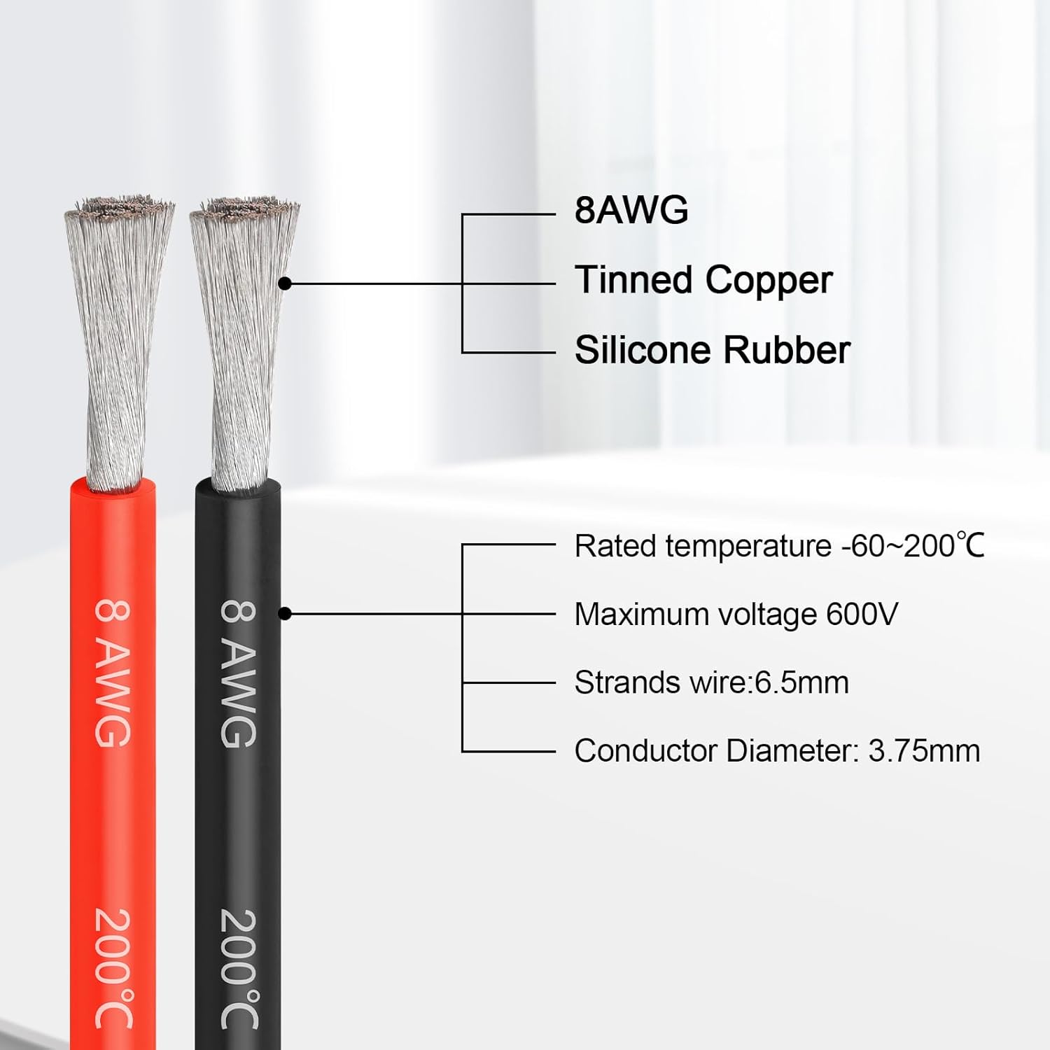 10AWG 5FT XT60 Extension Cable 30FT Conductor Silicone Electrical Wire