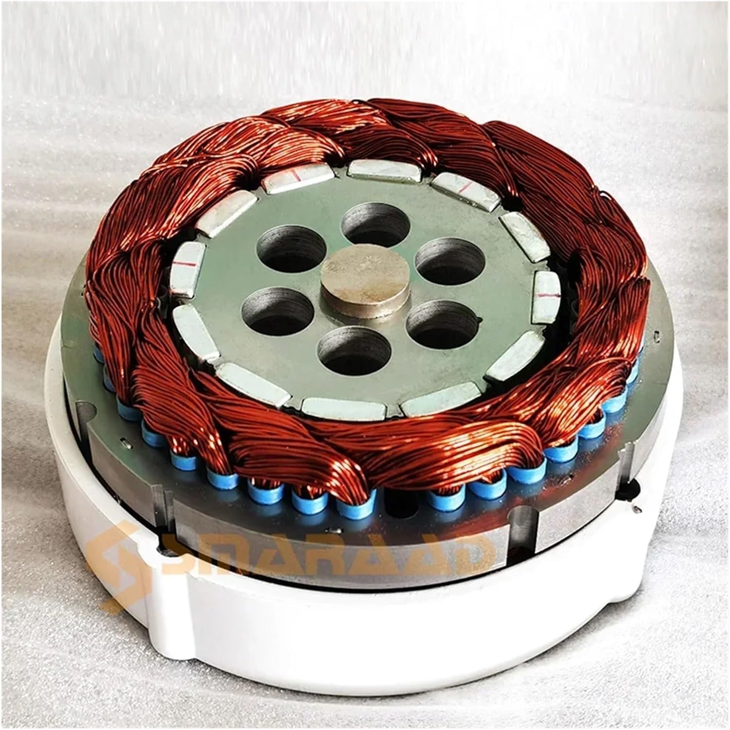 500W 12V 24V Gearless Permanent Magnet Generator for Wind Turbines and Water Turbines Low Speed Power Generator Low Starting Speed for Home(with Base,12V)