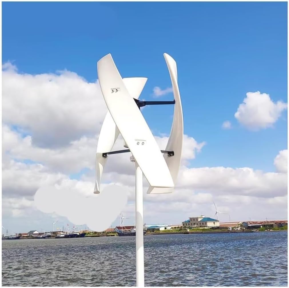 Vertical Axis Wind Turbine Generator,8000W 12V 24V 48V 220 V with Controller Upright Windmill Low Noise for Home Or Camping