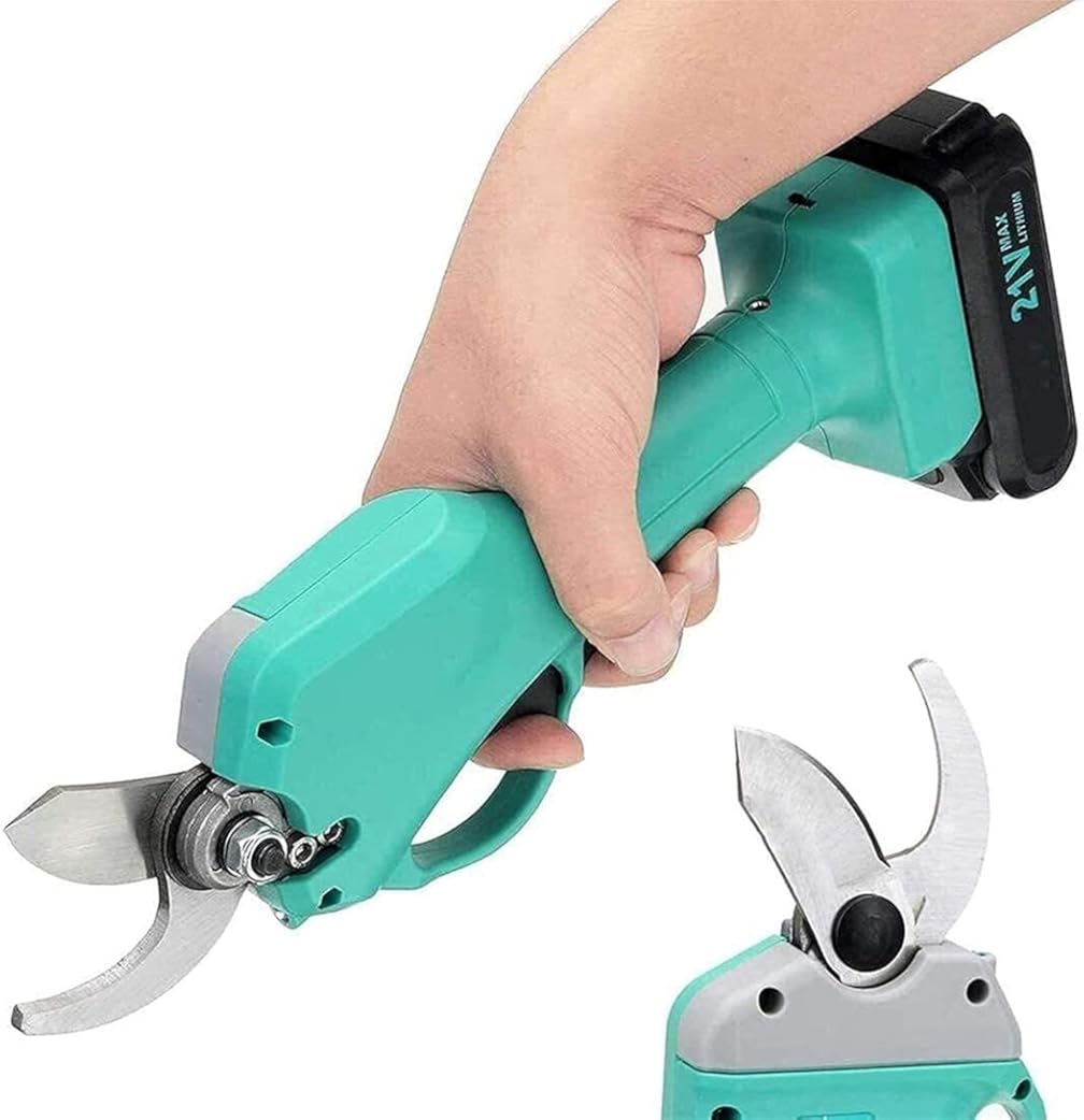 Pruners for Gardening, Telescopic Pruning Shears, Electric Secateurs Cordless Branch Cutter with Backup Battery and Charger, 30Mm (1.18 Inch) Max Cutting Diameter