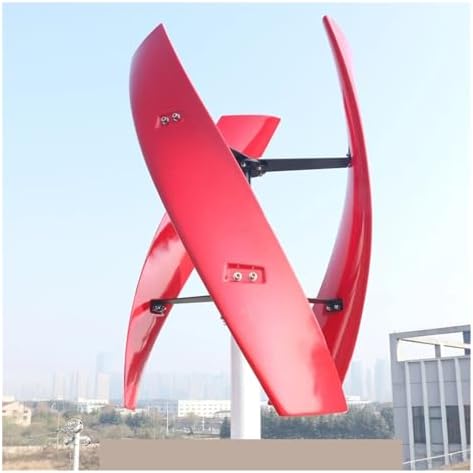 10KW Vertical Wind Turbine Generator Kit for Home, 10000W Low Noise Windmill for 12V 24V 48V Hybrid Solar Wind System, Free Energy Solution (White, 12V_10KW)