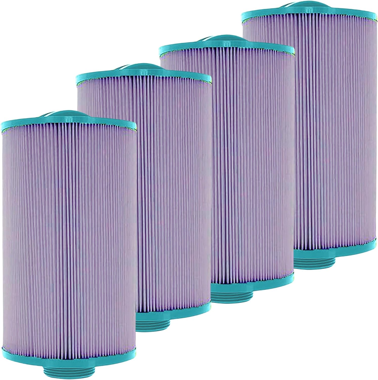 Hurricane Filters HF4H21-01P 4 Pack Platinum Purple Pool Filter Cartridge - Replacement for PTL18P4, Unicel 4CH-21, Filbur FC-0136, Pageant Spa Top Load