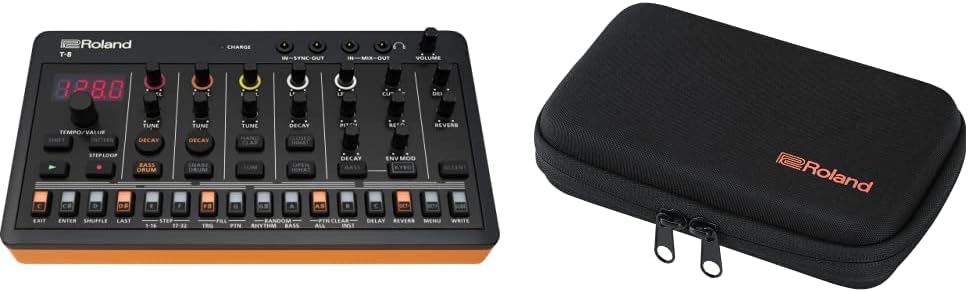Roland AIRA Compact T-8 Beat Ultra-Portable Bass Machine Sounds | TR-REC Drum Sequencer | Six Rhythm Tracks & CB-RAC AIRA Compact Carrying Custom Case to Protect Your E-4 Voice Tweaker