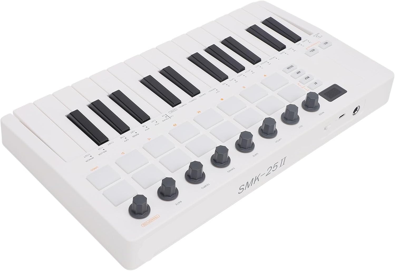 MIDI Keyboard Controller, Key MIDI Keyboard Controller with Connection, Built in Smart Chord and Smart Sound Functions