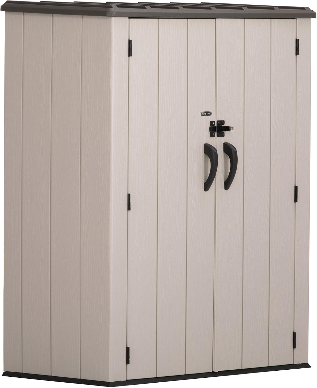 LIFETIME 60280 Vertical Storage Shed, Desert Sand