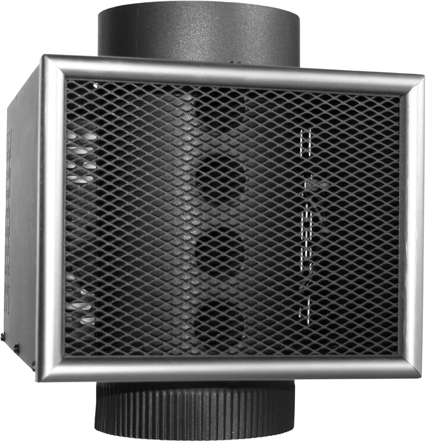 US Stove Company MH6 Easy to Install 6 Inch Miracle Heat Reclaimer Ultra Quiet Freestanding Wood or Coal Stove Furnace, Black