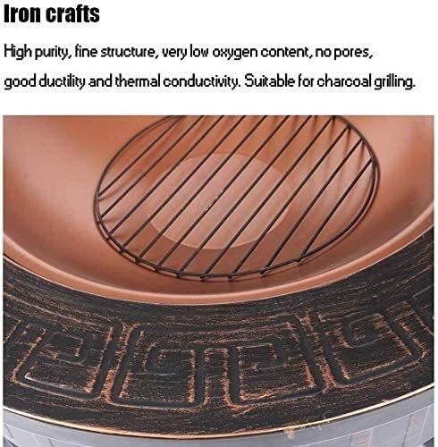 Fire Pits Outdoor Wood Burning Large Bonfire Wood Burning Patio Coal Grill Firepit for Outside Grill Charcoal Smokeless Grill with Spark Screen Poker with Cover BBQ Cooking for Outside Camping