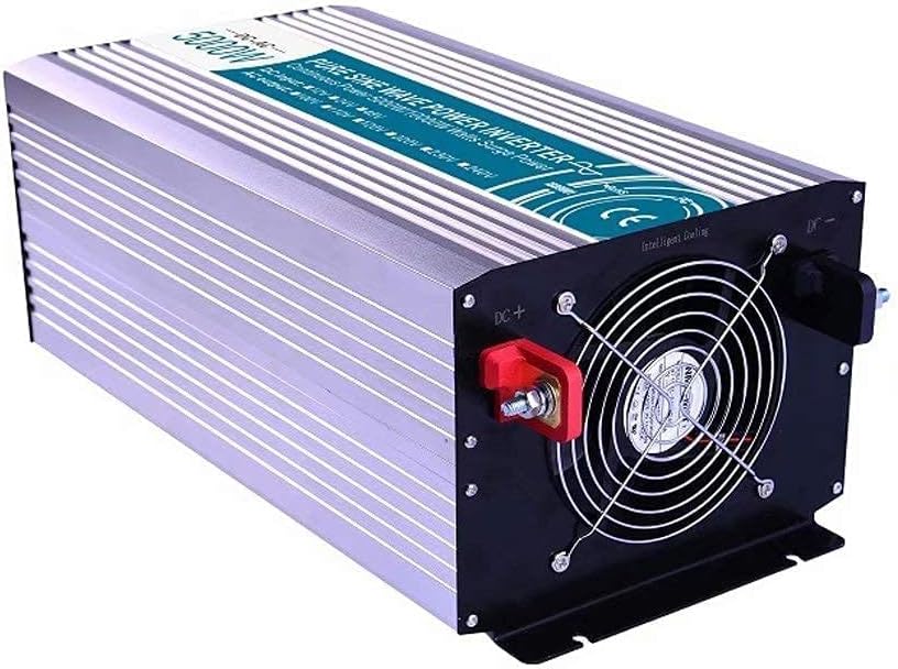 inBEKEA 5000W High Power Inverter 12V / 24V / 48V Home Car DC to AC110V / 220V Converter with 2 AC Outlets for Outdoor Lighting Power outages (48vto220v)