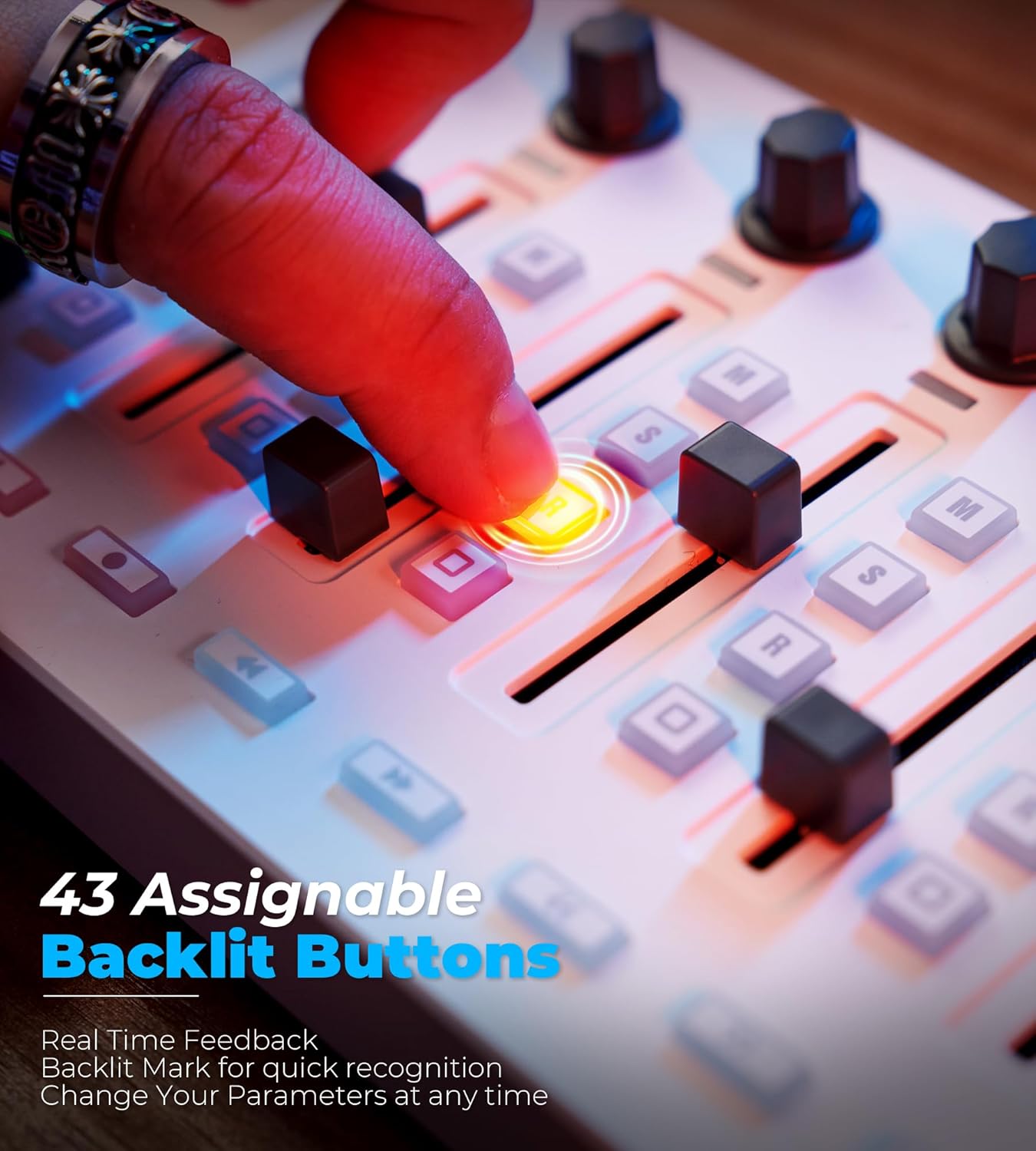 Vangoa Wireless MIDI Beat Maker & Mixer: 25-Key Pad and 16 RGB Drum Pads for Music Production