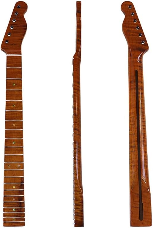 Maple Electric Guitar Neck 1 Piece 21 Frets for TL Guitar Neck with Middle Line Tele Neck Guitar ​Neck Replacement