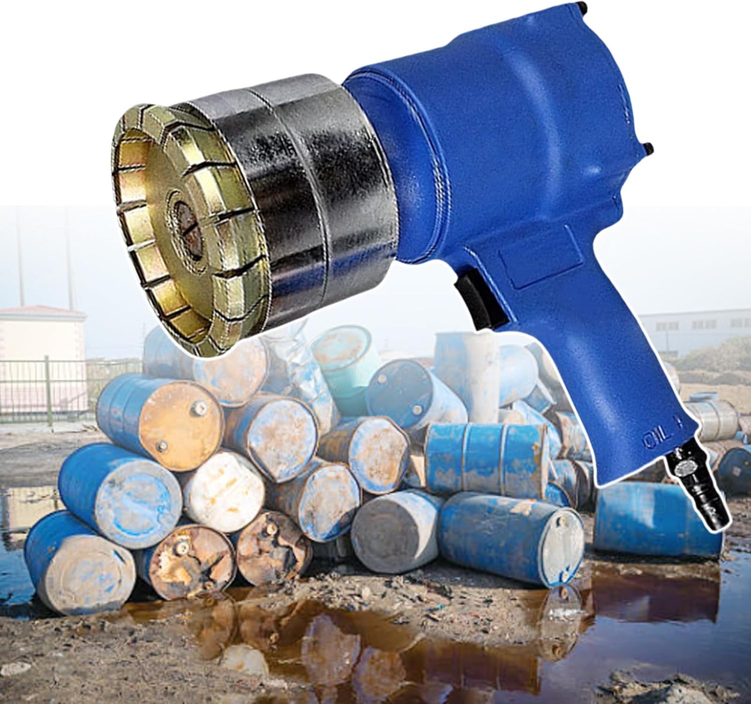 200L Pneumatic Oil Drum Pressure Cap Sealing Barrel Crimping Tool, 35/70Mm Oil Drum Sealing Machine, Portable Drum Capping Sealing Machine,30Mm+75Mm-30mm