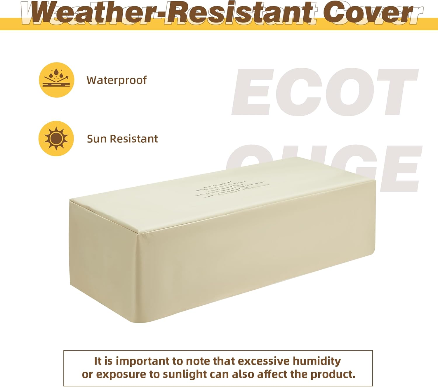 ECOTOUGE 56'' Gas Fire Pit, Outdoor Propane Firepit, Auto-Ignition Rectangle Steel Fire Table, 50,000 BTU Concrete fire Pit w/Weather-Resistant Pit Cover, Lava Rocks,no Tank Holde, White