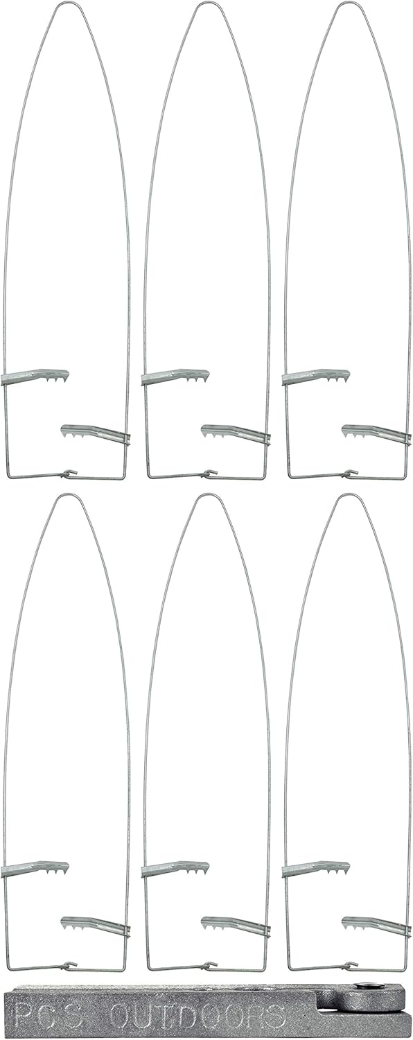 Duke Traps (6 Pack) #4 Wire Fur Stretcher Value Package - Tail Stripper Included