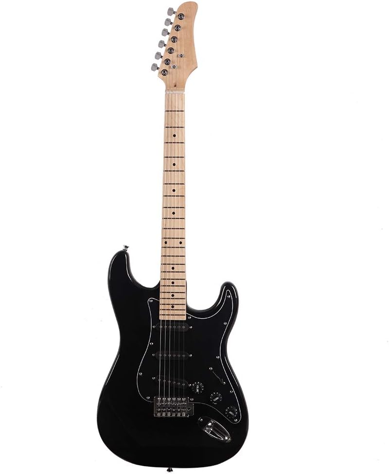 Stylish Electric Guitar with Classic Black Pickguard for Beginners and Enthusiasts – Comfortable Playability, Rich Tone, and Premium Build Quality