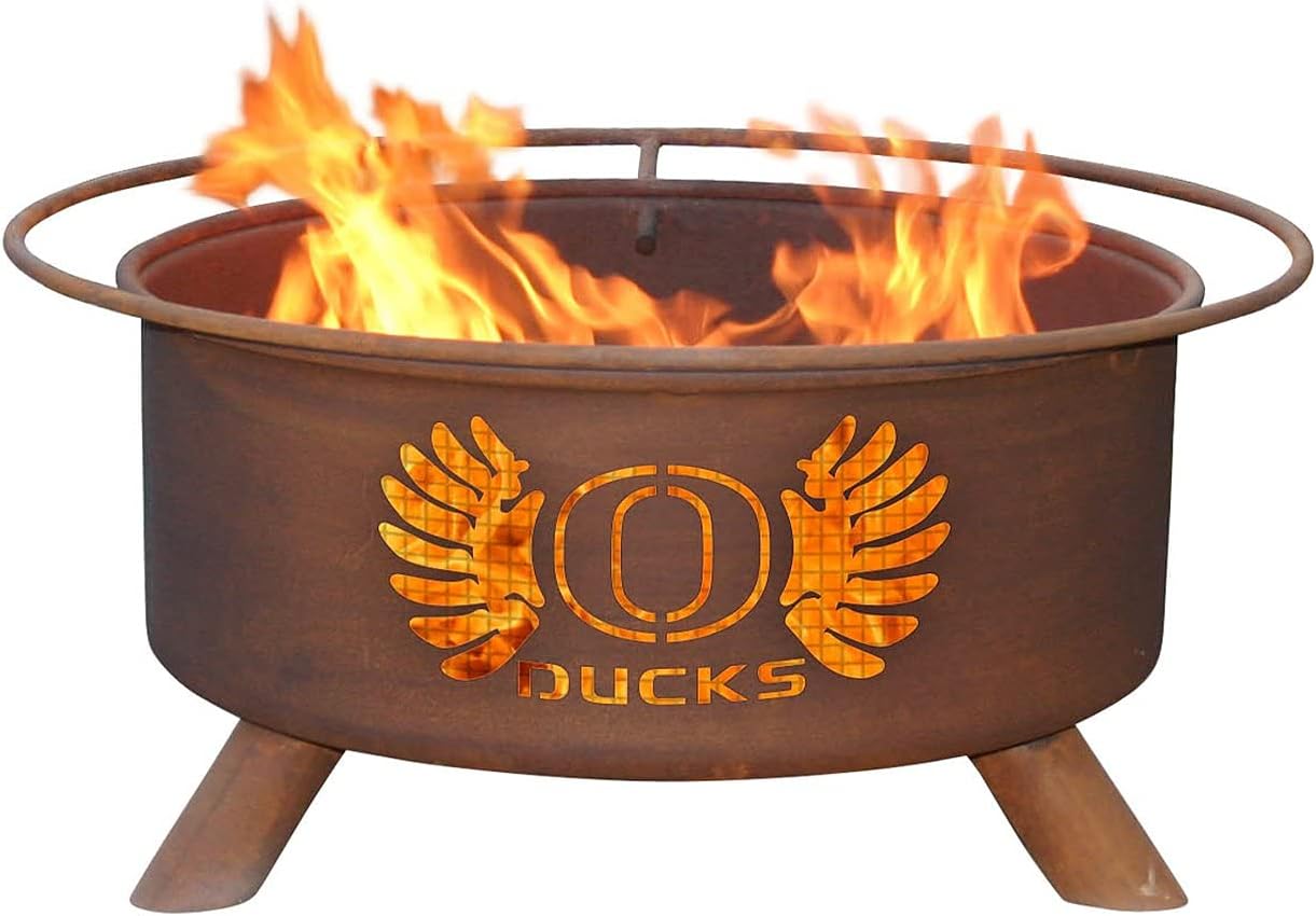 Patina Products F245 Oregon Steel Outdoor Fire Pit - 24 x 24 x 11 inch - Natural Rust Patina Finish