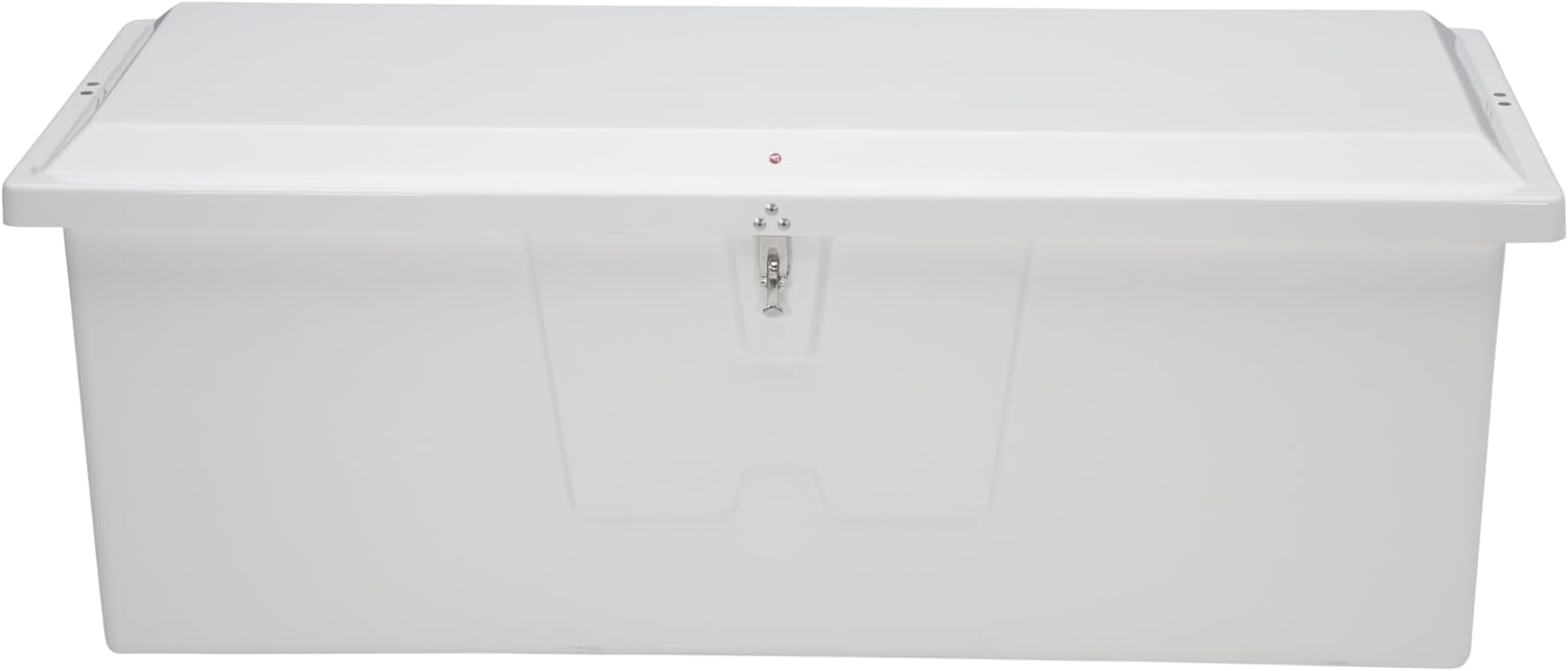 TAYLOR MADE PRODUCTS Stow 'N Go Medium Fiberglass Deep Dock Box, White (27