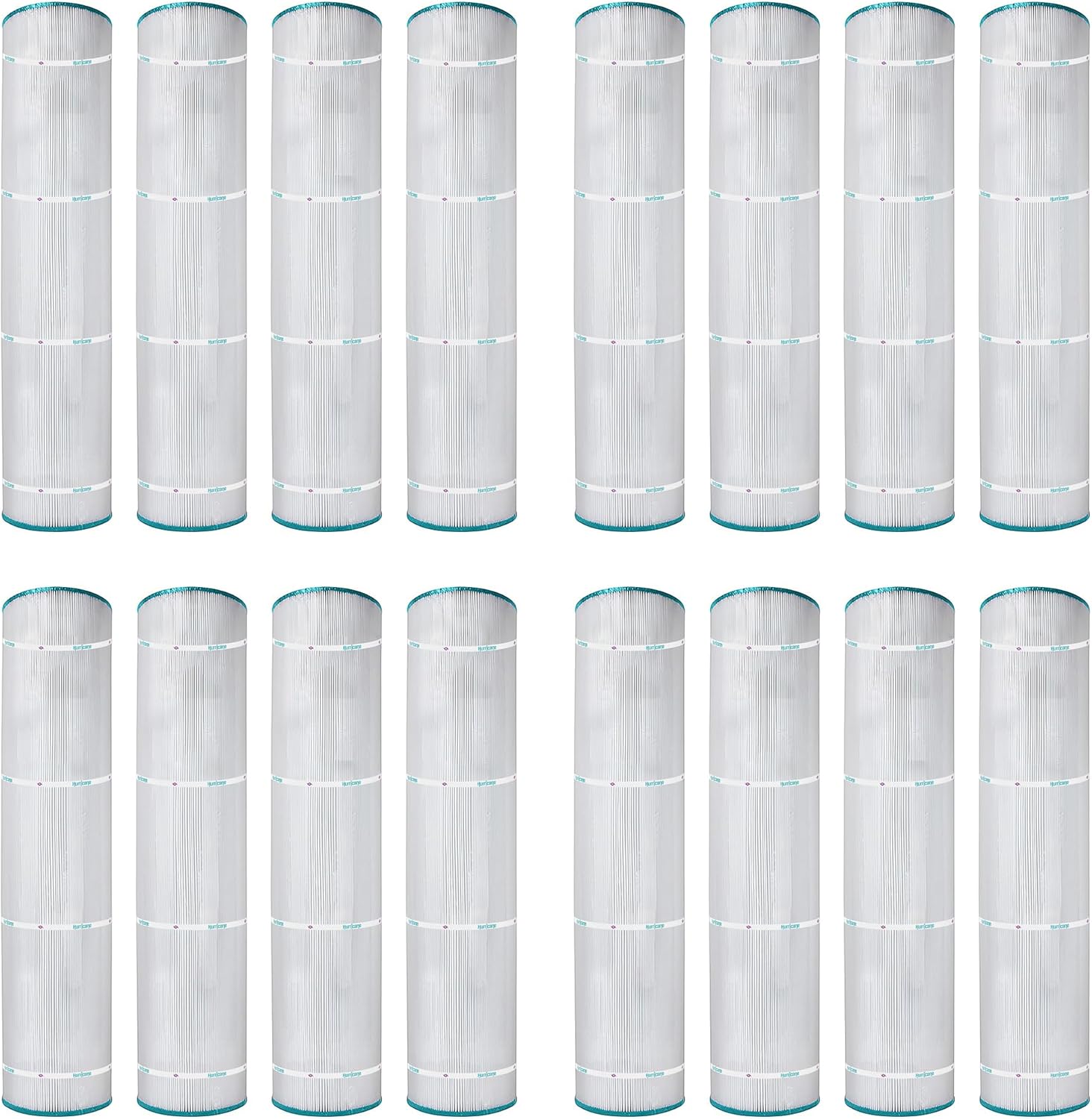 Hurricane 16 Pack HF7495-04 Advanced Pool Filter Cartridge - Replacement for PA126, Unicel C-7495, Filbur FC-1296, Hayward Super-Star-Clear C5000, SwimClear C5020