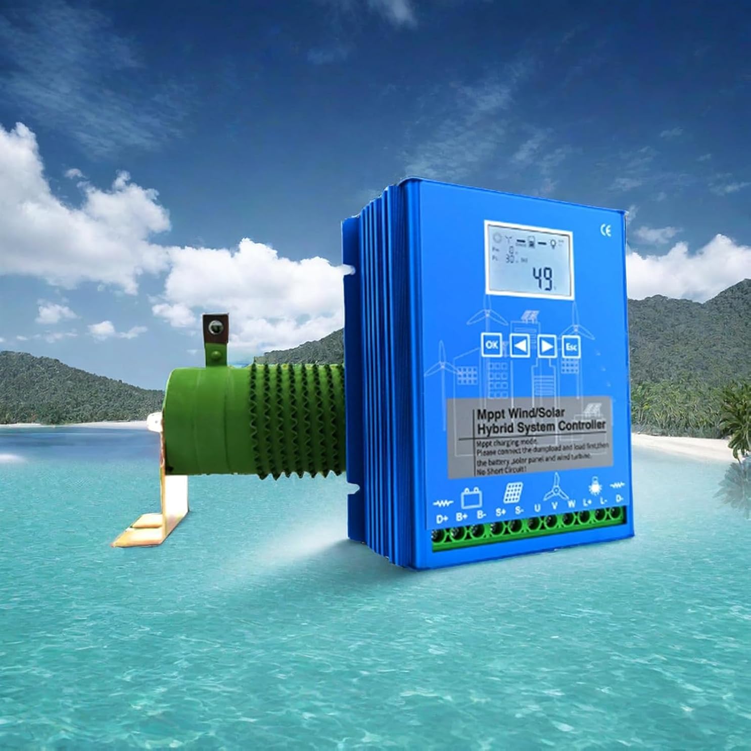 Wind Solar Hybrid Charge Controller with Dump Load for Max 3000W Wind Turbine Generator 3000W Solar Panel 12V 24V Battery