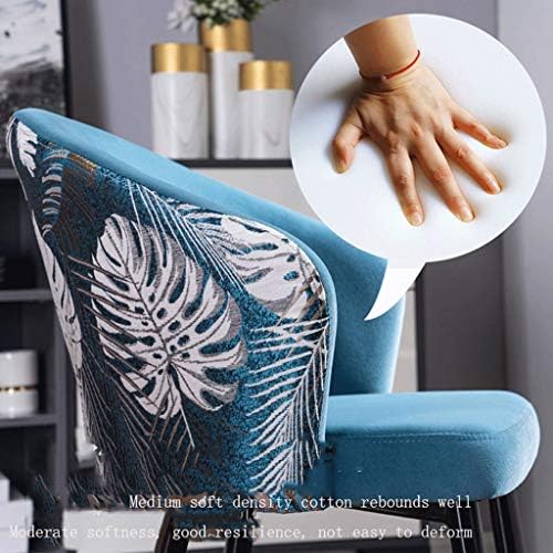 Modern Kitchen Dining Room Chairs Velvet Dining Chairs with Armrests and Backrest with Metal Chair Legs for Office Lounge Dining Kitchen Bedrom (Color : Pink)