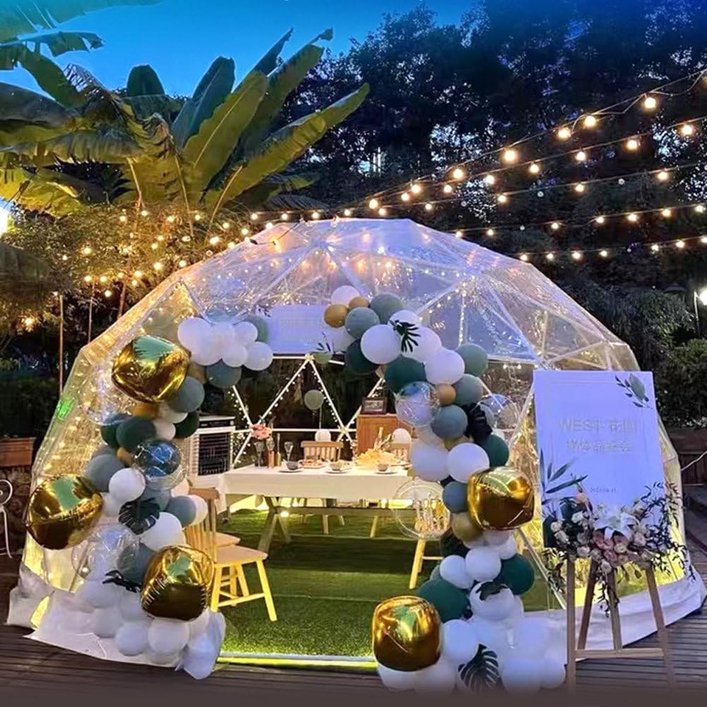 Pop up Gazebo Bubble Tent, Garden Dome Bubble Tent, 12ft Clear Dome Tent, Greenhouse Camping Tent, Weatherproof Outdoor Geodesic Dome Tent