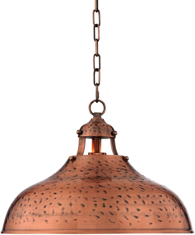 Franklin Iron Works Essex Dyed Copper Pendant Light Fixture 16