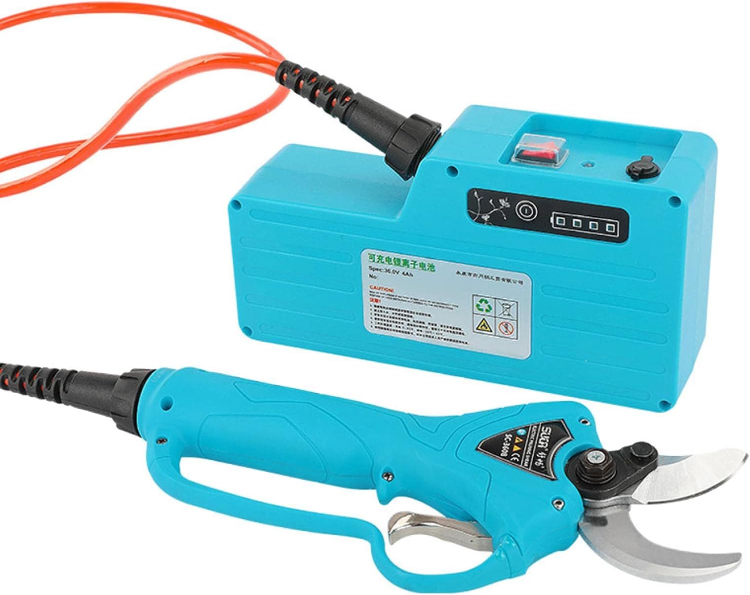 Electric Pruning Shears Pruning Garden Scissors Bonsai Tree Pruning Branches Battery Cutter Landscaping Garden Tools Belt