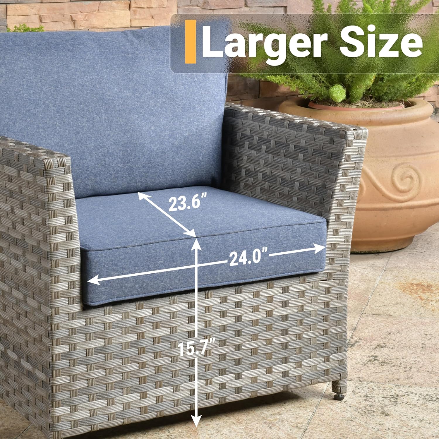 10 Pieces Outdoor Furniture Set,Sectional Sofa with Double Layer Fire Pit Table and Rocking Chairs,PE Wicker Rattan Patio Conversation Sets