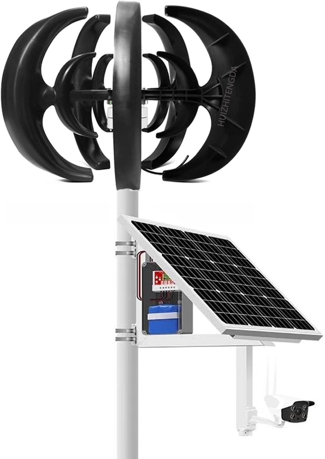 10000W Wind Turbines Generator Kit,Lanterns 5 Blade 12V 24V 48V 220V W/Controller No Noise Wind Power Generator for Home, Outdoor, Garden Lighting(Black),24v