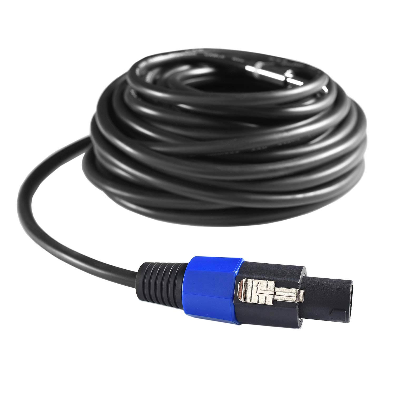 2Pcs 100 Feet Professional Speakon to Speakon Cables Wire Speaker Audio Amplifier Cord 7mm with Twist Lock