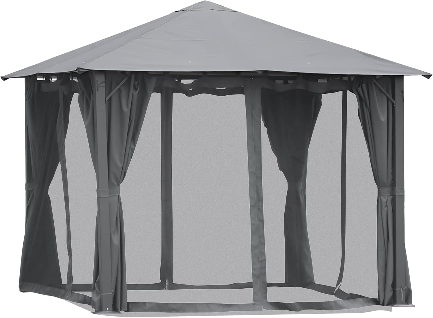 10' X 10' Patio Gazebo Waterproof with Vented Roof, Outdoor Canopy Shelter Pergola with Netting & Curtains for Backyard, Deck Awning Tent, Garden Pergolas,Gazebos with Mosquito Netting,Black