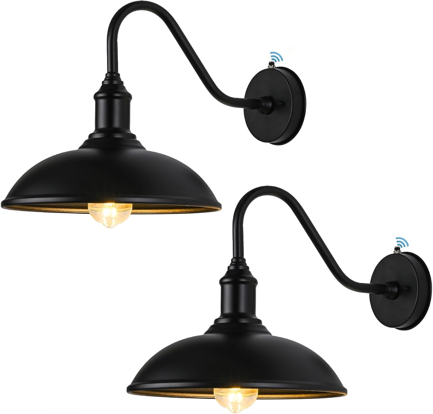 Outdoor Barn Light Fixtures - Dusk to Dawn Exterior Farmhouse Lighting for House with Anti-ponding Bottom, Barn Lights Outdoor Gooseneck Lighting (12.5