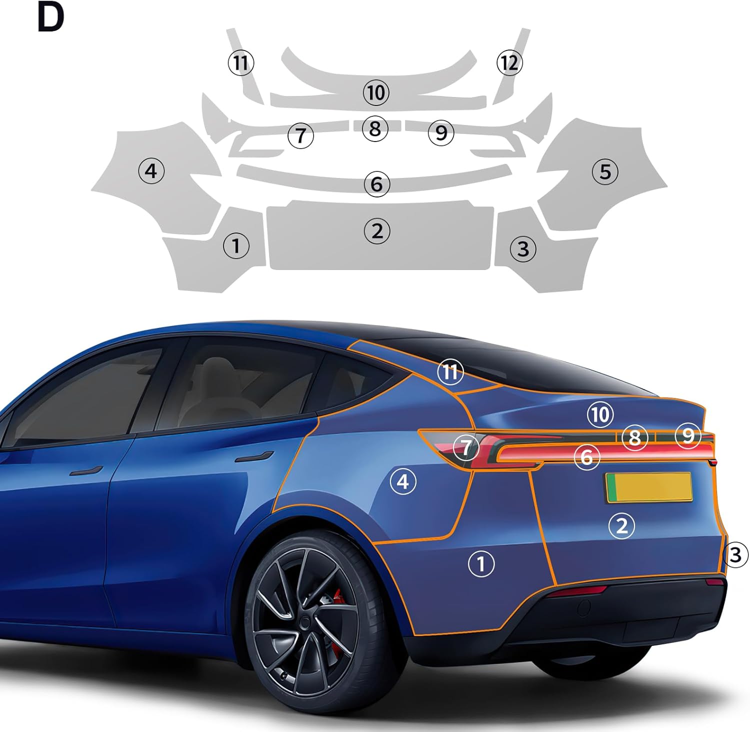 for 2025 Tesla Model Y Juniper Precut Paint Protective Film 8.5 Mil TPU PPF Clear Car HD Scratch Exterior Accessories