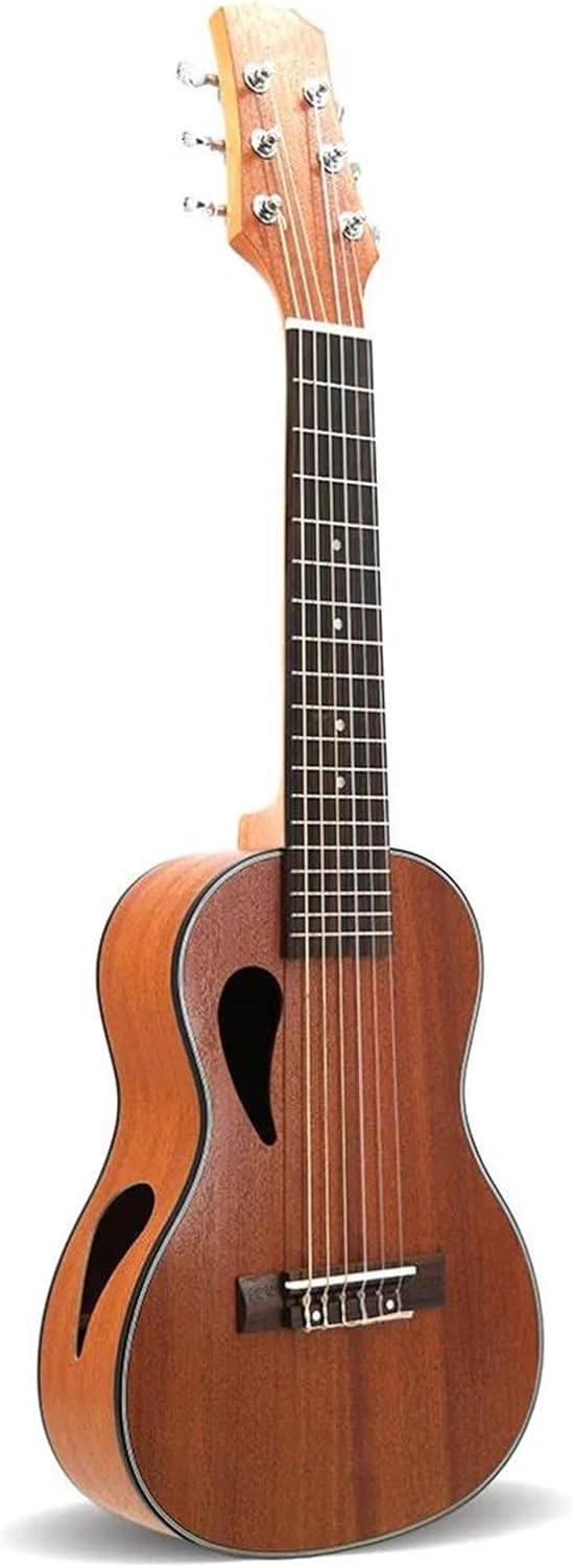 Adult Ukulele 28 Inch All Sapele Teardrop Shape Mini Electric Bass Acoustic Guitar 6 String Ukulele Mount Travel Music Guitar